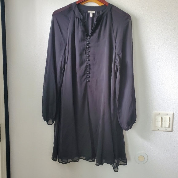 New without tags $378 Joie Balloon Sleeve Dress black caviar Size Medium - Picture 5 of 5